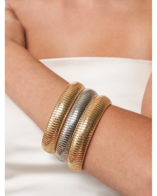 Flex Snake Chain Stretch Bracelet, Set of 3