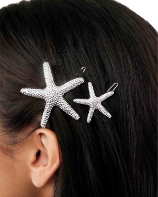 Starfish Hair Barrettes, Set of 2