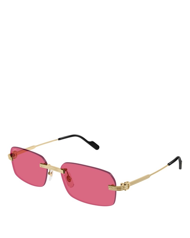 Cartier Rectangle Sunglasses, 58mm in Gold