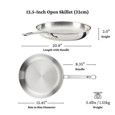 ProBond&amp;reg; Luxe 12.5&amp;quot; Professional Clad Stainless Steel Skillet