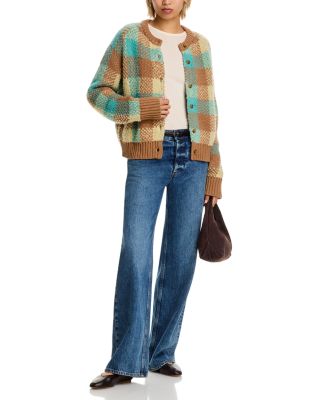 Buffalo Plaid Cardigan Sweater