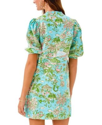  Mialeigh Elbow Sleeve Linen Dress