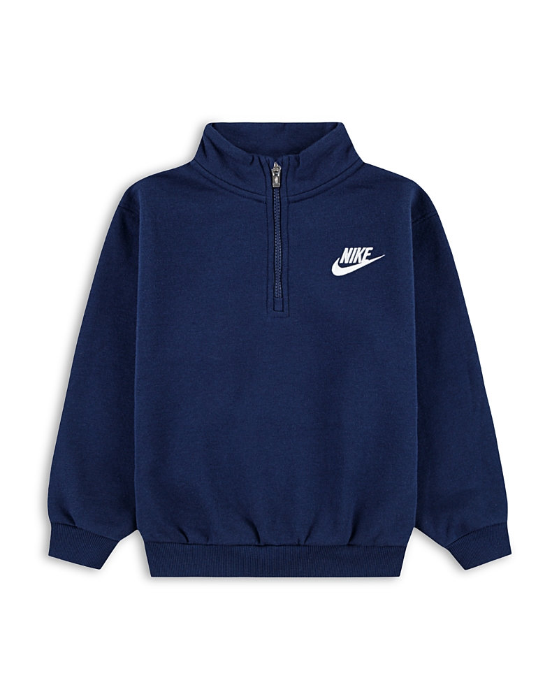 Nike Boys' Quarter Zip Fleece Sweatshirt - Little Kid In Blue