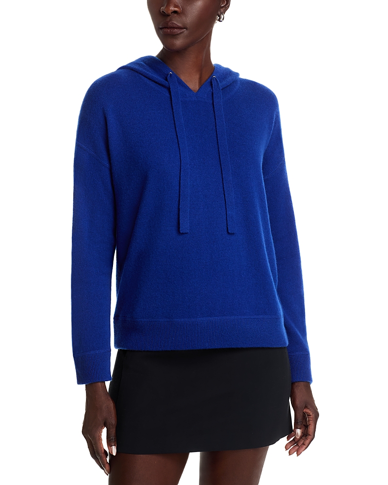 C By Bloomingdale's Cashmere Pullover Cashmere Hoodie - Exclusive In Blue