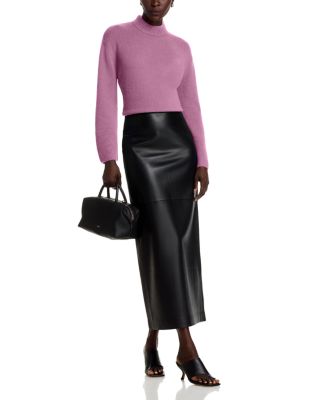 100% Cashmere Long Sleeve Mock Neck Pullover- Exclusive