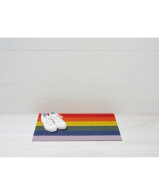 Pride Stripe Shag Doormat, 18" x 28"