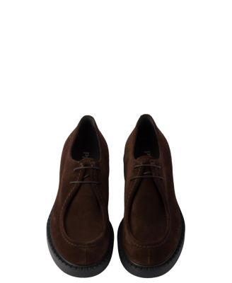  Men's Chocolate Suede Lace-Up Shoes