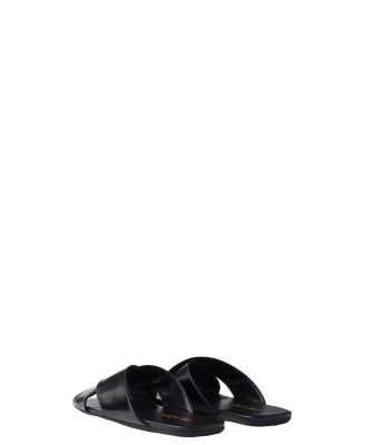  Women's Brushed Leather Slides