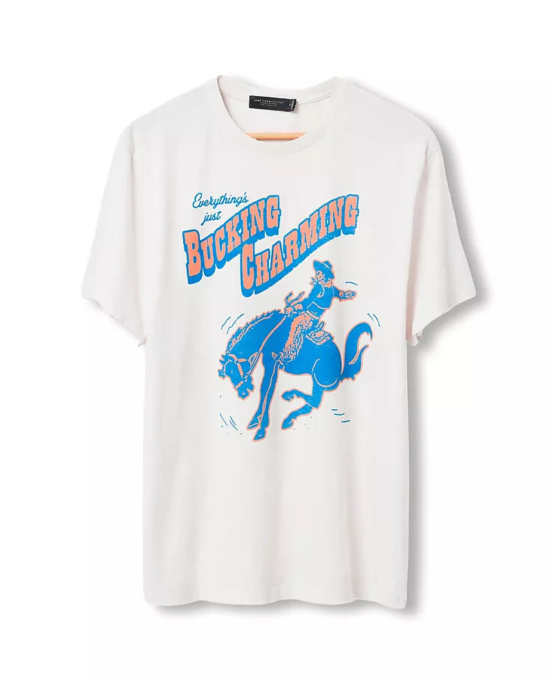 Junk Food Clothing Unisex Bucking Charming Vintage Tee