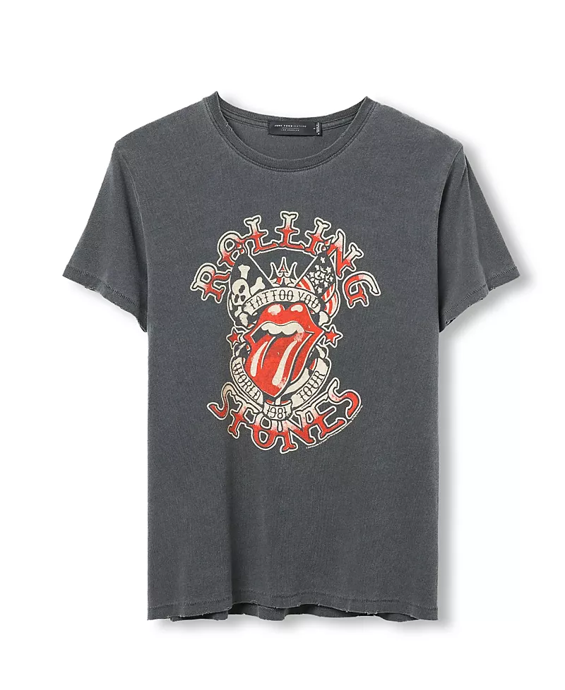 Junk Food Clothing Women's The Rolling Stones Tattoo You Vintage Tee