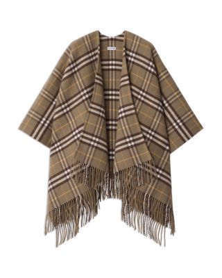 Burberry - Vole Check Wool & Cashmere Cape