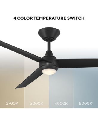 Fans Pisces 54in Selectable 2700-3000-4000-5000K LED Indoor or Outdoor Smart Home Ceiling Fan
