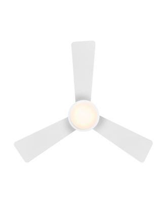 Fans Hug 44in Selectable 2700-3000-4000-5000K LED Indoor or Outdoor Flush Mount Pull Chain Ceiling Fan