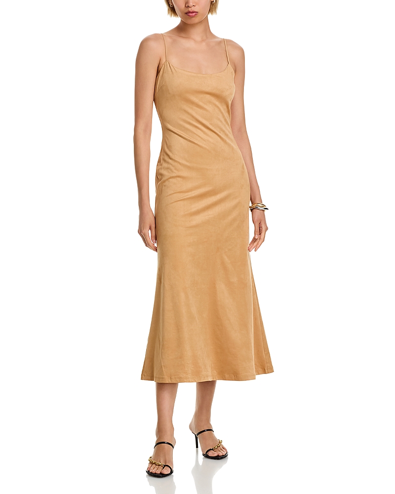 Bardot Nadira Faux Suede Dress In Brown