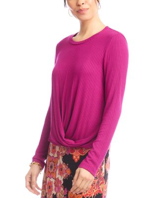 Drape Crossover Hem Top