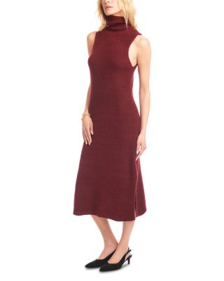 Sleeveless Turtleneck Sweater Dress