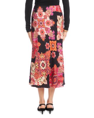 Printed Midi Skirt