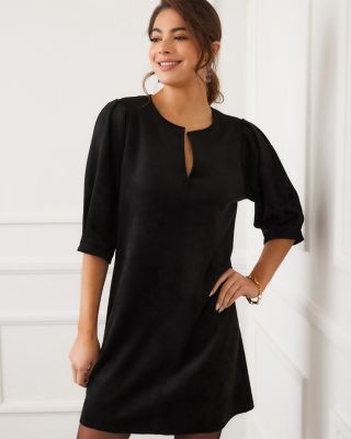 Faux Suede Shift Dress