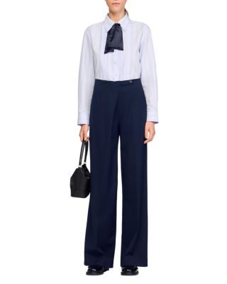 Asymmetric Straight Leg Trousers