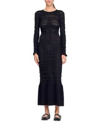 Rhinestone Knit Maxi Dress