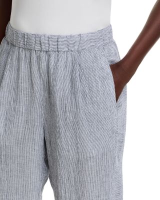 Linen Ankle Pleated Lantern Pants
