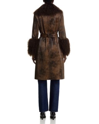 Viv Shearling Trim Coat