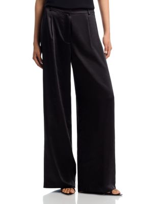 Satin Wide Leg Pants - Exclusive