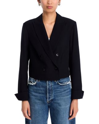 Rowane Cropped Double Breasted Blazer