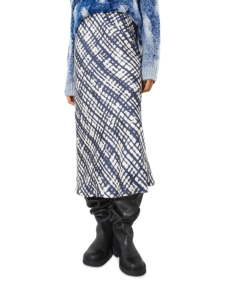 Max & Co . Silk Midi Skirt In Blue