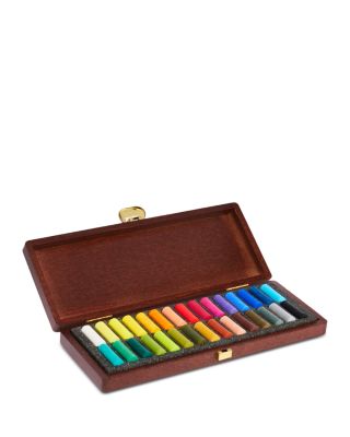 30 Piece Soft Pastel Wooden Box Set