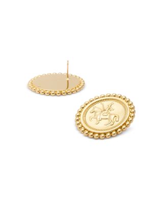 Coin Statement Stud Earrings - Exclusive