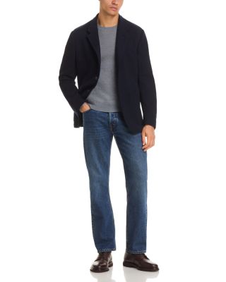 Wool & Cotton Jersey Knit Blazer