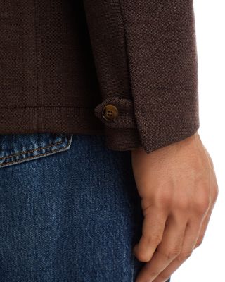 Wool & Cotton Jersey Knit Blazer