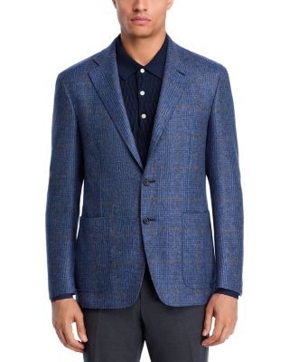 Kei Plaid Unstructured Trim Fit Sport Coat