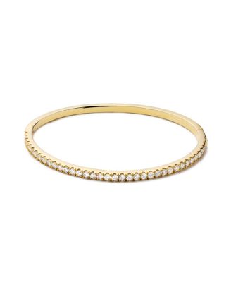 Ana Luisa - Brass and Cubic Zirconia Juliette Gold Bangle Bracelet