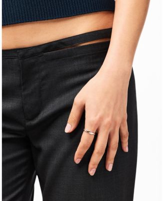 Solid White Gold Slim Eclipse Ring