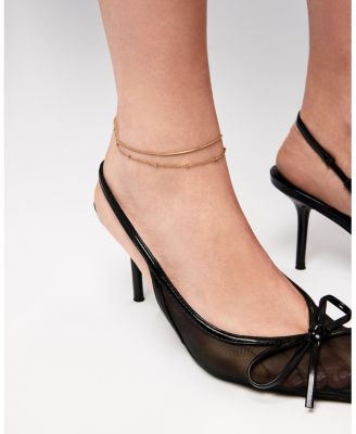 Hallie Stainless Steel Gold Anklet