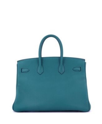 Birkin 35 Handbag Red Togo with Palladium Hardware