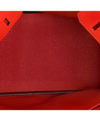 Birkin 30 Handbag Red Jonathan with Gold Hardware