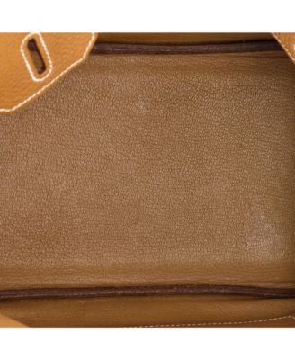 Birkin 30 Handbag Brown Togo with Palladium Hardware