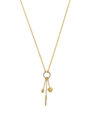 Diamond Charm Necklace in 14K Yellow Gold, 0.20 tcw