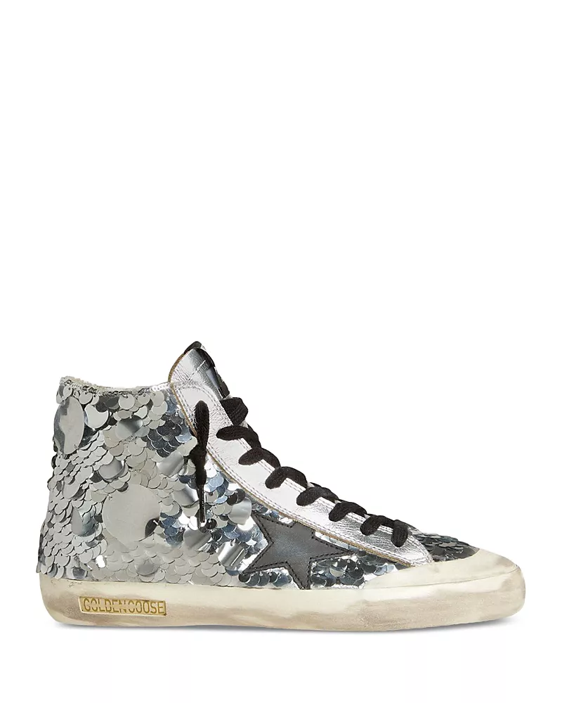 Golden Goose Women's Ballstar Double Embellished High Top Sneakers
