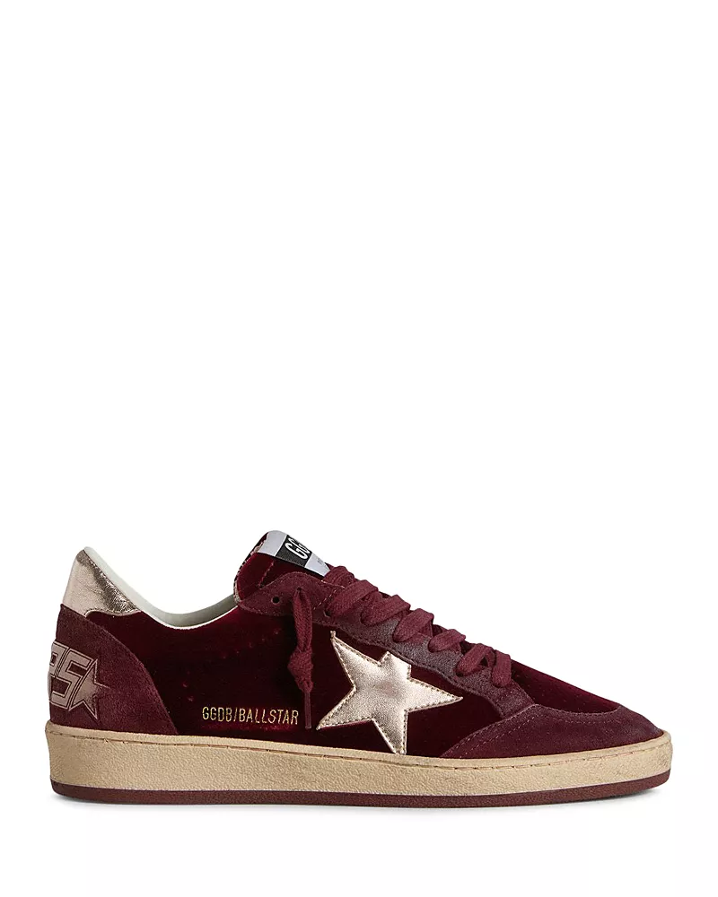 Golden Goose Women's Ballstar Velvet Embellished Sneakers
