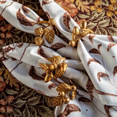 Forest Walk Leaf Napkin Rings, Assorted Set of 4