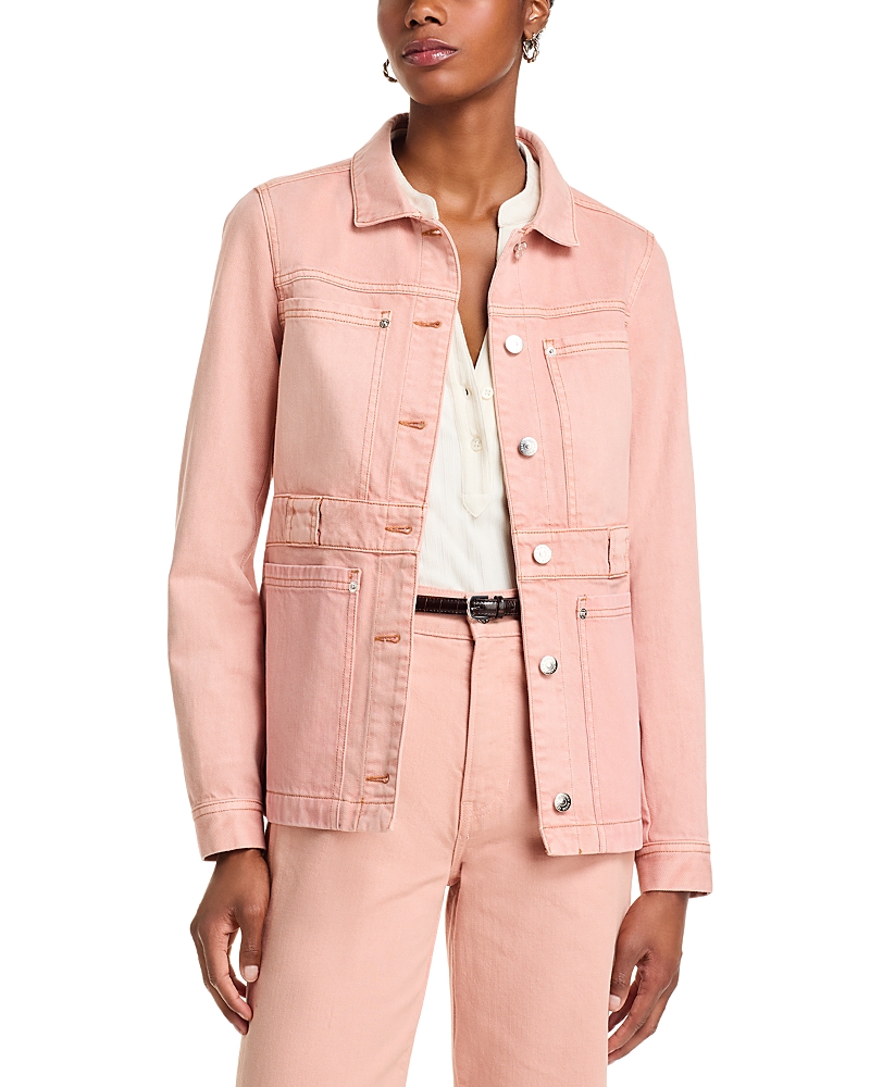 Veronica Beard Marvin Patch Pocket Jacket In Pink