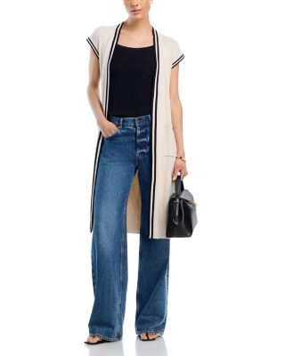 Rib Knit Extended Sleeve Cardigan