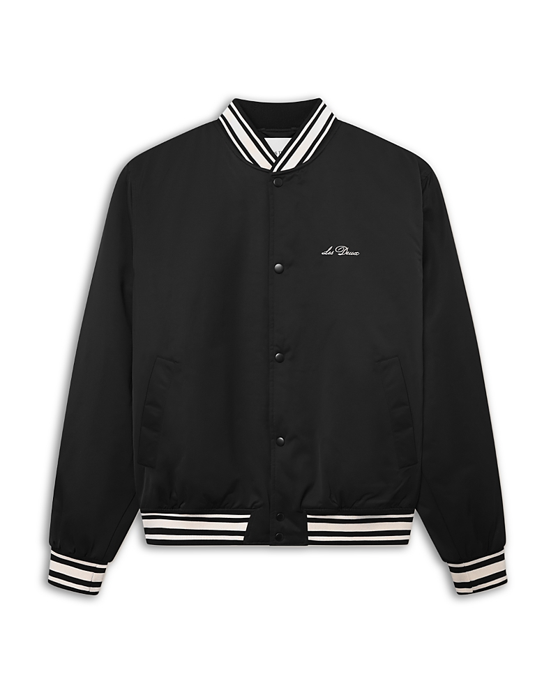 Les Deux Varsity Tech Jacket In Black