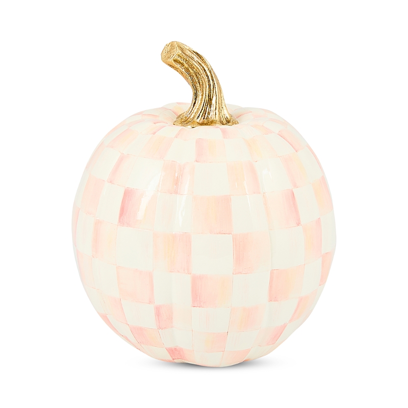 Mackenzie-childs Rosy Check Small Pumpkin In Pink