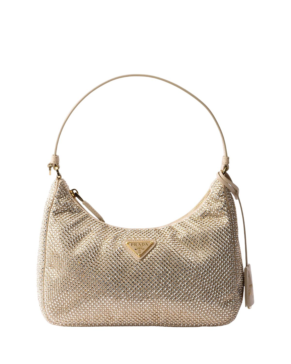 Prada Re-Edition 2005 Mini Crystal-Studded Satin Bag