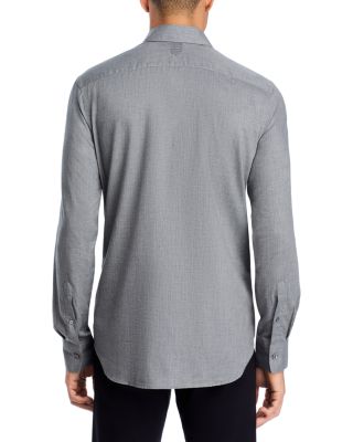 Tonal Herringbone Weave Sport Shirt